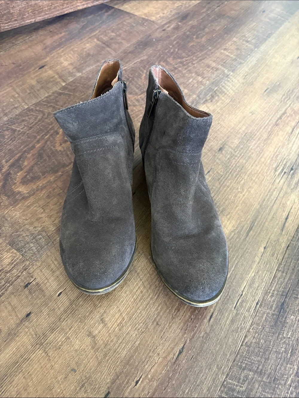 Lucky Brand Brown Suede Ankle Booties